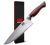 SHAN ZU Chef Knife 8 Inch, High Carbon Japanese 10Cr15Mov Stainless Steel Kitchen Gadget, Professional Cooking Knife, Ultra Sharp Japanese Knife with Ergonomic Pakkawood Handle