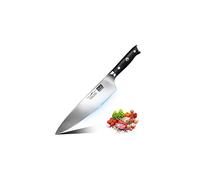 SHAN ZU Chefs Knife Kitchen Knife 20cm,Ultra Sharp Japanese Knife German Stainless Steel, Kitchen Knives with Ergonomic Handle for Home Kitchen &