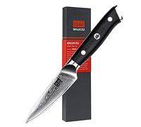 SHAN ZU Damascus Knife Peeling Knives Japanese Fruit and Vegetable Knives 67 Layer Steel Kitchen Paring Knife with G10 Handle