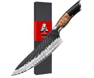 SHAN ZU Japanese Chef Knife 8 Inch Hand-Forged Kitchen Knife 7 Layers High Carbon Professional Utility Knives 10Cr15Mov Stainless Steel Sharp Cooking Gyuto Knife with Maple Wood Handle