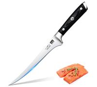 SHAN ZU Japanese Filleting Knife 7 inch- Edge Deboning Fish and Meat Kitchen Knives Professional Fish Knife Made of Super Sharp German Stainless
