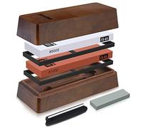 Sharpening Stone with Storage Box,SHAN ZU Whetstone Set Knife Sharpening Stone 2 Pieces Grit #1000/5000 Knife Stone with Non-Slip Base & Angle Guide,Whetstone for The Sharpening Knives