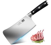 SHAN ZU Kitchen Bone Knife 7-inch Meat Cleaver Knife High Carbon German Stainless Steel Butcher Chopper Knives Ultra Sharp Chef Knife with Ergonomic Handle