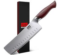 SHAN ZU Nakiri Knife 7 inch, Japanese Chef Cooking Knife for Vegetable/Meat