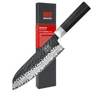 SHAN ZU Santoku Knife 7 Inch, 7-Layer Forged Japanese Kitchen Chef Knife