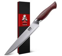 SHAN ZU Utility Knife 6 inch, Japanese Chef Knife for Meat & Vegetable, Small Kitchen Knife with 10Cr15Mov High Carbon Stainless Steel Sharp Blade & Ergonomic Pakkawood Handle - Okinawa Series
