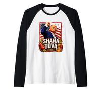 Shana Tova Greeting from President Trump Jewish New Year Raglan Baseball Tee