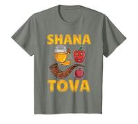 Shana Tova Rosh Hashanah T-Shirt, Youth, Olive Heather, 3T