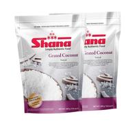 Shana's Grated Coconut 300g Freshly Grated No Preservatives No Artificial Colors Frozen Grated Coconut Perfect for Cooking, Baking and Smoothies Product from India Pack of 2