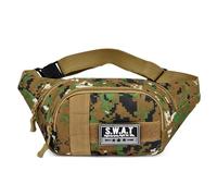 SHANBOYU waist bag Canvas Crossbody Waist Bag Casual Waist Bag Hip Waist Bag Suitable for Outdoor Fitness Travel Running Hiking Cycling-One -Green Camouflage
