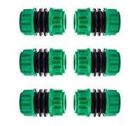 ShanBye 6 PCS Green Plastic 1.97 x 1.3 Inch Quick-Connect Hose Connector Extender for Garden Hose Pipe Quick Repair Connection