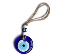 ShanBye Evil Eye Car Hanging Ornament,Blue Evil Eye Hanging Ornament 5cm / 1.97inch Glass Beaded Charm Pendant for Car Rear View Mirror Decor and Wall Hanging Blessing Accessories