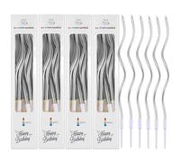 ShanBye Long Spiral Birthday Cake Candles,24 PCS Long Twisted Candle Topper