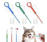 ShanBye Pet Pill Plunger,3 PCS Pets Medicine Dispenser Pill Popper Reusable Cat Tablet Dispenser Tablet Syringe Pusher Pet Pill Popper Tablet Syringe for Cats Puppy Rabbit Small Animal