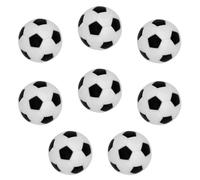 ShanBye Table Soccer Foosballs,8 PCS 32mm Mini Football Balls Black and White Plastic Foosball Replacement for Table Football Game Ideal for Party Bags Kids Adults Table Soccer Games Supplies