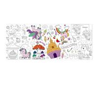 ShanBye Unicorn Coloring Tablecloth,72 x 28 inch Coloring Educational Poster Drawing Paper Table Cover Animals Colouring Posters Cute Animal Theme Table Cover for Kids Boys Girls Birthday Gift