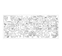 ShanBye Zoo Coloring Tablecloth,72 x 28 inch Coloring Educational Poster Drawing Paper Table Cover Jungle Animals Colouring Posters Cute Animal Theme Table Cover for Kids Boys Girls Birthday Gift