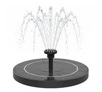 SHANCHAHUA 2.5W Solar Bird Bath Fountain Pump, Solar Fountains, Solar Powered Water Fountain with 6 Nozzles and Fixer for Bird Bath, Outdoors, Fish Tank, Pond, Pool and Garden