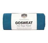 Shandali Hot Yoga GoSweat Microfiber Hand Towel in Super Absorbent Premium Evening Blue Suede for Bikram, Pilates, Gym, and Outdoor Sports. 16 x 26.5 inches.