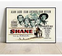 Shane Alan Ladd Classic Western Film Promo : A Huge 36"x24" Poster Print Similar (Slightly Larger) to A1 Size : Vintage Retro Reproduction