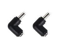 SHANFEILU DC5525 to DC5521 Power Connector Adapter 90 Degree Angle 2pcs | DC5.5 x 2.5mm Male Plug to 5.5x2.1mm Female Jack Adapter Coupler DC 5521 Female to 5525 Male Converter