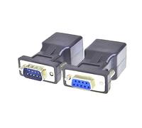 SHANFEILU RS232 DB9 to RJ45 Serial Adapter DB9 Male to RJ45 Female Serial Converter and DB9 Female to RJ45 Female Serial Coupler LAN Ethernet Cat5e Cat6 Extender Adapter 2pcs