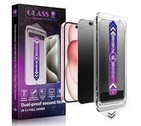 SHANG PIN JIA for iPhone 16 and iPhone 15 and iPhone 14 Pro 6.1-Inch,2 Pack Matte Privacy Screen Protector Auto Dust Removal, No Bubbles,Anti-Spy Tempered Glass Film, Easy Installation