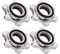 ShanGaiLi 4pcs Standard Barbell Spin-Lock Collars Screw/Dumbell Anti-slip Spinlock Collars/2.5cm Inside Diameter/for Barbells Dumbbells Weight Bars