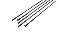 SHANGCHENG 12Pcs/Lot Super Light Triple Buttle for Bicycle Spokes Pillar 14G Gauge 2.0 mm Straight Pull Stainless Steel Rays Black (278 mm)