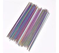 SHANGCHENG 14G 10pcs Catching and Vibrant for Bicycle Spokes with Oil Slick Finish Perfect for Road Bikes Lengths 259/261/271/273/291/293 mm (293 mm)