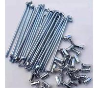 SHANGCHESO 36pcs/Lot 8G Electric Bike Spokes Silvery Steel Motorcycle Spokes Diameter 3.8mm 4mm Diameter Tricycle Spokes(3.8X170mm 36pcs)