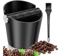 SHANGFENG Coffee Knock Box Coffee Grounds Container Espresso Knock Box Coffee Bin Knock Box Mini Coffee Machine Accessories with Removable Metal Knock Bar & Non-Slip Base for Coffee Ground