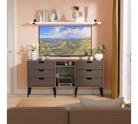 Shanghai B Ready Assembled 6 Drawer Sideboard - Graphite