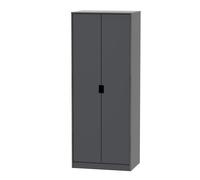 Shanghai B Tall Wardrobe Dark Grey 1 Shelf 77cm