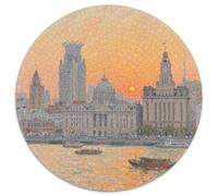 Shanghai Bund Jigsaw Puzzles Puzzle for Adults Kids. 1000 Pieces Building Impossible Challenge Toy Educational Game Home Decoration for Adults& Kids Age 14 Years Up 1000pcs (67.5x67.5cm)