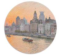 Shanghai Bund Jigsaw Puzzles Puzzles for Adults Kids. 1000 Pieces Building Great Gifts Challenge Toy Educational Games Home Decoration for Educational Games Gifts 1000pcs (67.5x67.5cm)