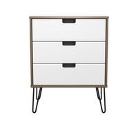 Shanghai C Chest of Drawers White 3 Drawers 58cm