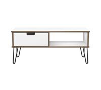 Shanghai C Coffee Table White 1 Shelf 1 Drawer 92cm