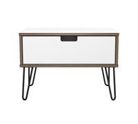 Shanghai C Side Table White 1 Drawer 58cm