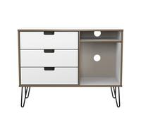 Shanghai C TV Unit White 2 Shelves 3 Drawers 97cm