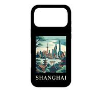 Shanghai China Asia Skyline Retro Travel Graphic Case for iPhone 17 Pro Max