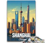 Shanghai China Jigsaws 1000 Pieces for Adults, Challenging Game Gifts for Is Ideal As A Gift for The Whole Family 1000pcs (26x38cm)