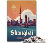Shanghai Jigsaw Puzzles for Adults 1000 Piece,Challenging Game Toys Every Piece Is Unique - Challenging Family Fun Game (50x75cm)