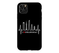 Shanghai Skyline Heartbeat Heart China Asia I Love Shanghai Case for iPhone 11 Pro Max