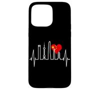Shanghai Skyline Heartbeat Heart China Asia I Love Shanghai Case for iPhone 15 Pro Max