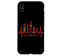 Shanghai Skyline Heartbeat Heart China Asia I Love Shanghai Case for iPhone XS Max