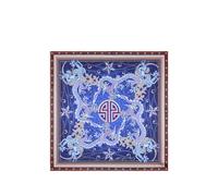 Shanghai Tang flying dragon silk foulard - Blue One Size