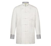 Shanghai Tang jacquard mandarin-collar shirt - White 46-48-50-52