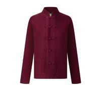 Shanghai Tang knot button tang cardigan - Red 40-42-44