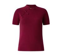 Shanghai Tang knotted-detail qipao top - Red 42-46-48